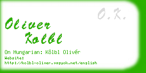oliver kolbl business card